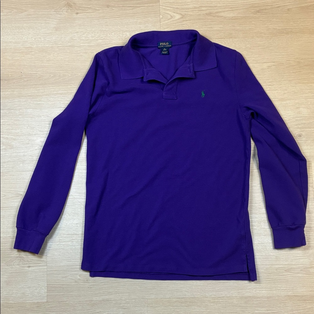 Polo Ralph Lauren Purple Long Sleeve Polo Shirt XL 18-20
